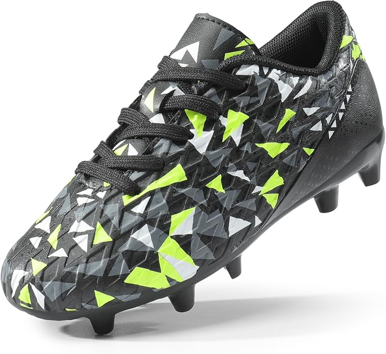 DREAM PAIRS Boys Girls Soccer Cleats Youth Firm Groud Athletic Outdoor Trainning Football Shoes for Little/Big Kid