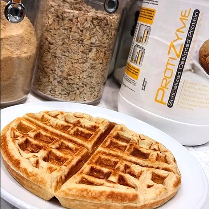 Metabolic Nutrition | Protizyme | 100% Whey Protein Powder | High Protein, Low Carb, Low Fat with Digestive Enzymes, 24 Essential Vitamins and Minerals | Chocolate Cake, 2 Pound