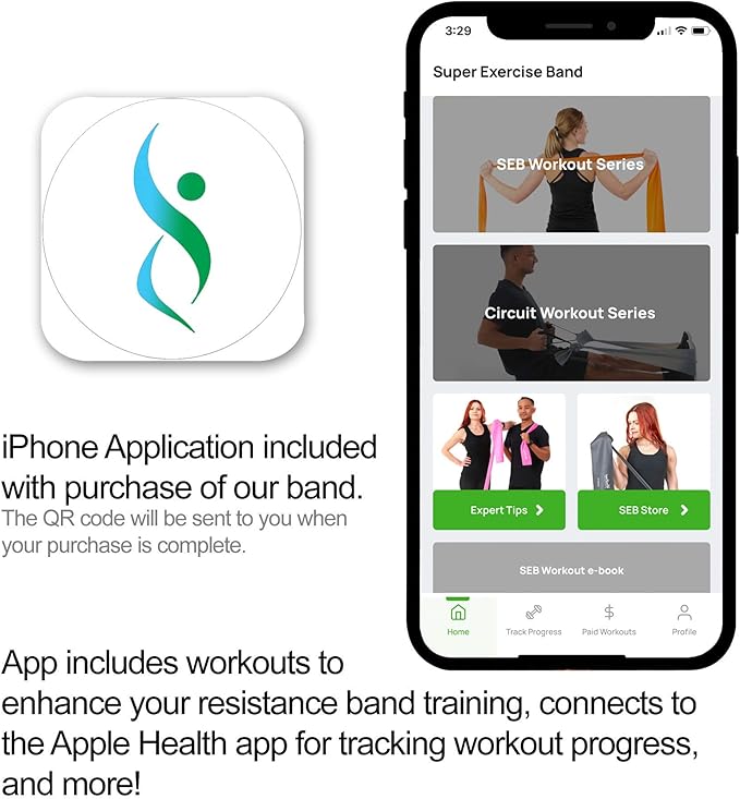 Resistance Band for Working Out - 8,16,24 Yard Resistance Bands Bulk Rolls - 10 Strengths in Light Medium and Heavy Exercise Bands - Latex Free Workout Bands Including iPhone App and e-Book
