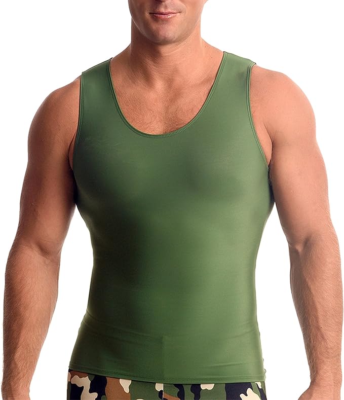 Insta Slim -Made in USA- Compression Tank-Top Shapewear for Men. Tummy Control Slimming Body-Shaper for Belly & Back Support