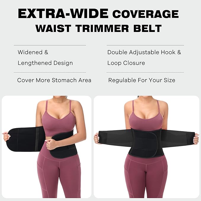 VENUZOR Waist Trainer Belt for Women - Waist Cincher Trimmer - Slimming Body Shaper Belt - Sport Girdle Belt (UP Graded)