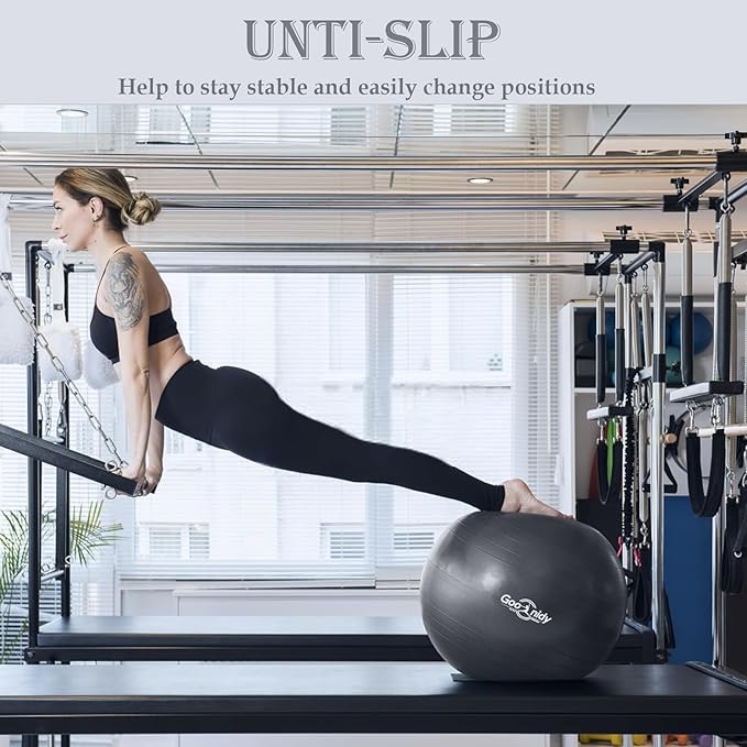 Soft Exercise ball, Anti-Burst Yoga Ball Chair Supports 2200lbs, Workout Equipment w/ Pump for Pregnancy Medicine Birthing Physical Therapy Stability Excersing Birth Swiss Fitness Gym Physio Labor Abs