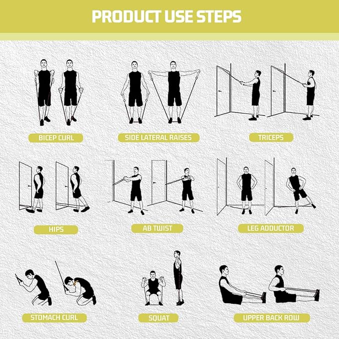 VEICK Resistance Bands, Exercise Bands, Workout Bands, Resistance Bands for Working Out with Handles for Men and Women, Exercising Bands for Fitness Weights Work Out at Home