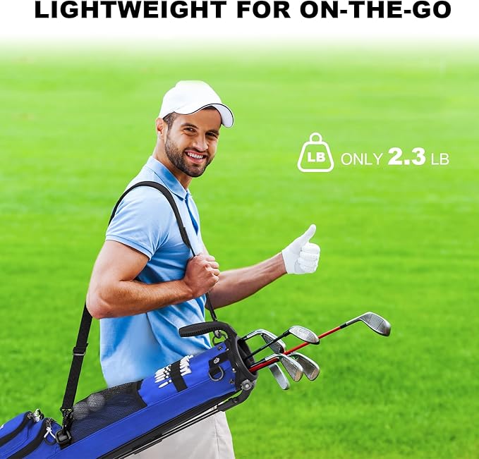 MAZEL Lightweight Golf Bag for Men – Easy to Carry Golf Clubs Bag with Shoulder Strap,Pitch n Putt Golf Stand Bag for Driving Range,Par 3 and Executive Courses - Fit Up to 8 Clubs