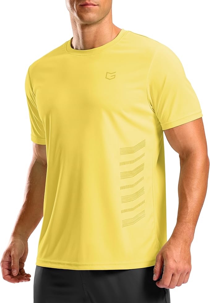 G Gradual Men's Workout Shirts Quick Dry Athletic Running T-Shirts Lightweight Moisture Wicking Short Sleeve Sports Gym Tops