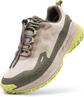FitVille Men Waterproof Hiking Shoes Extra Wide Walking Shoes Slip-Resistant Trekking Trainers All-Terrain Quick Lace Sneakers for Travel, Camping, Running