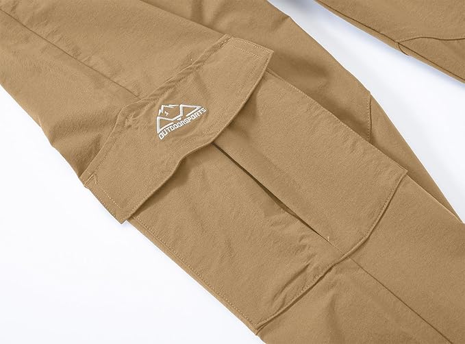 YSENTO Women's Hiking Pants Lightweight Stretch Quick Drying UPF 50 Camping Travel Work Cargo Pants 6 Pockets