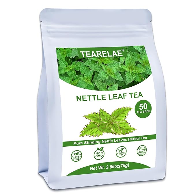 TEARELAE - Nettle Leaf Tea - 1.5g x 50 Counts - Premium Stinging Nettle Tea Bags - Non-GMO - Caffeine-Free