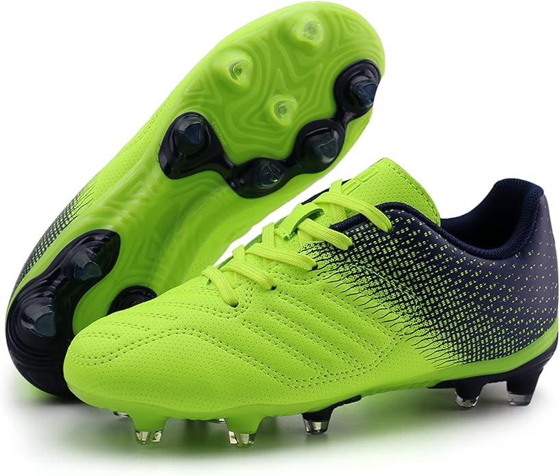 brooman Kids Soccer Cleats Boys Girls Athletic Outdoor Football Shoes
