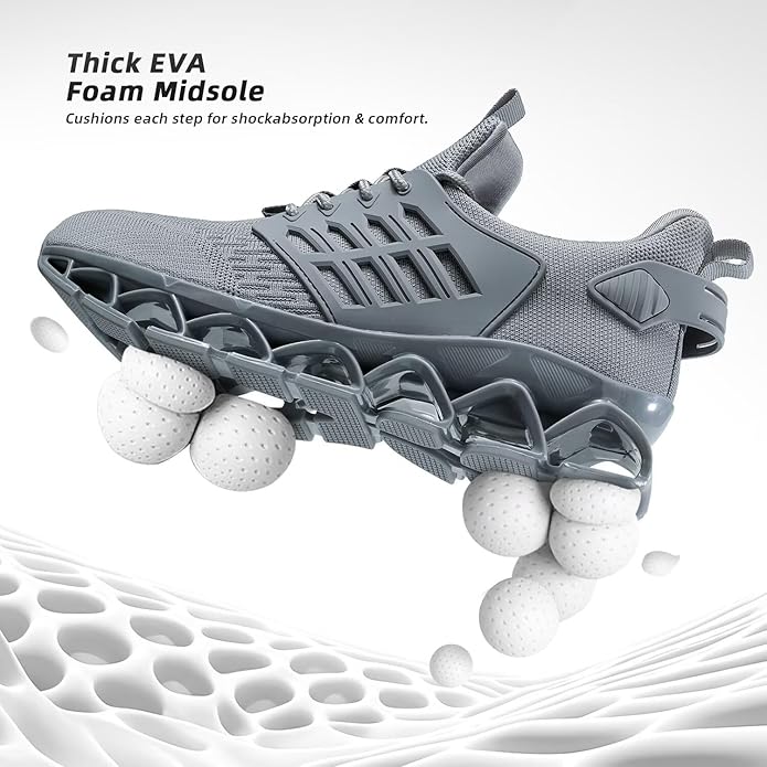 Mens Slip on Walking Running Shoes Blade Tennis Casual Fashion Sneakers Comfort Non Slip Work Sport Athletic Trainer