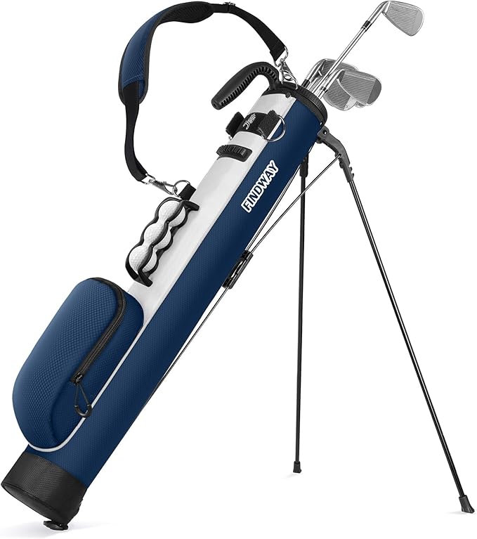 Findway Golf Stand Bag, Small Golf Bag for The Driving Range, Par 3 and Executive Courses, Lightweight Golf Club Carry Bag with Ball Holder and Pockets for Men Women
