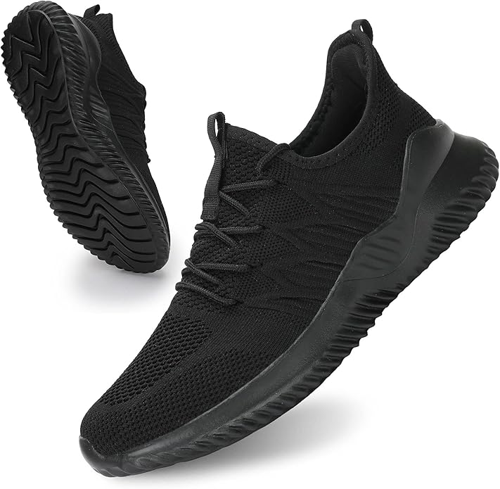 Mens Slip On Running Shoes Athletic Walking Trainers Lightweight Breathable Mesh Tennis Sneakers