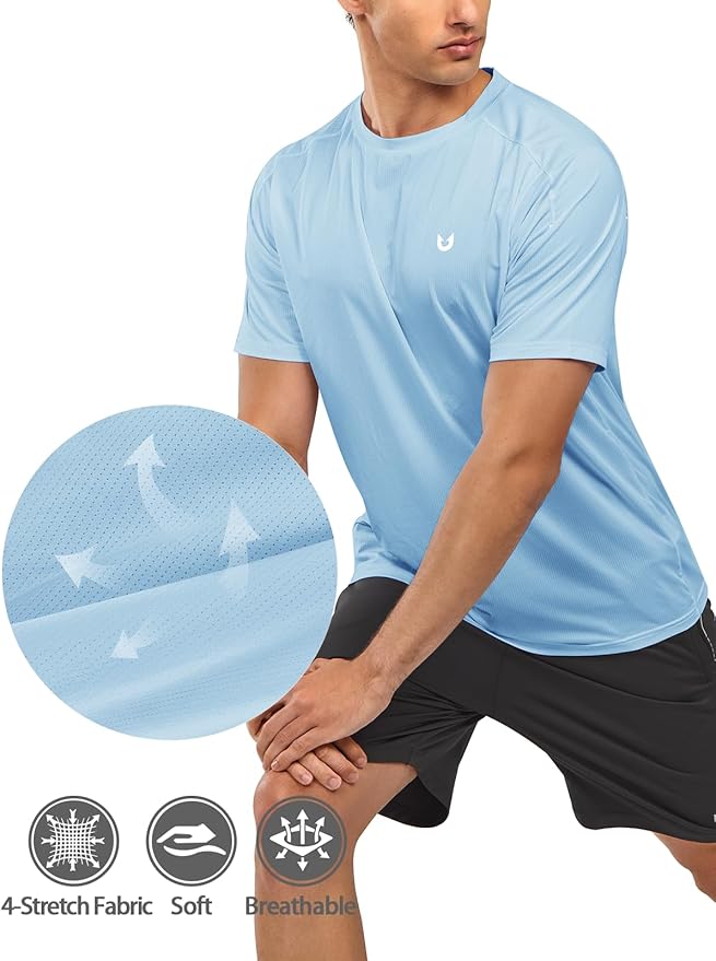 NORTHYARD Men's Athletic Running T-Shirts Quick Dry Workout Shirts Short-Sleeve Sports Gym Tee Tops Performance Activewear