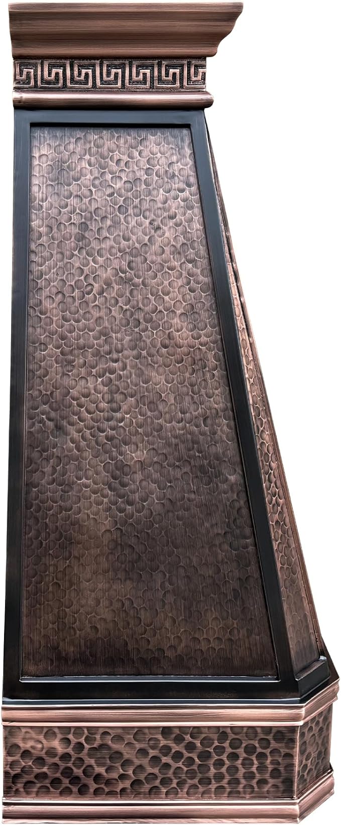 CT Copper Tailor Copper Vent Hood Wall Mount,30'' W,30''H, 610 CFM Exhaust Fan,Stainless Steel Vent,LED Light,Dishwasher-Safe Baffle Filters,Light Hammered-Medium Patina,VH14TA2L