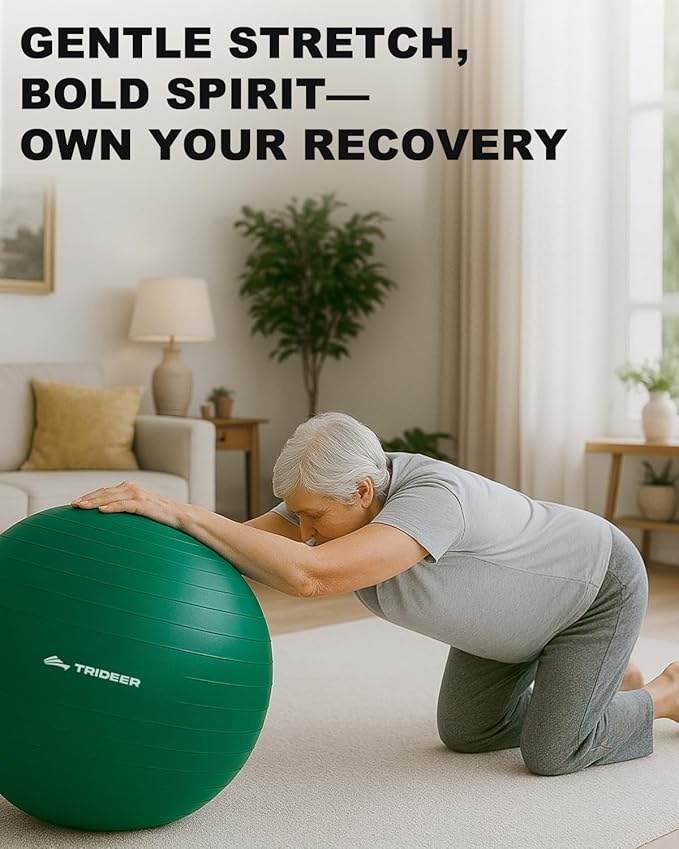 Trideer Exercise Ball for Physical Therapy & Workout - Swiss Ball for Core Strength & Balance