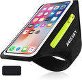 Phone Armband for Running Cell Phone Armband with Zipper Pocket for Earbuds Car Keys, Water Resistant Sport Arm Band for iPhone 16 15 12 11 Pro Galaxy S24 S20 Fit Up to 6.7'' with Phone Case