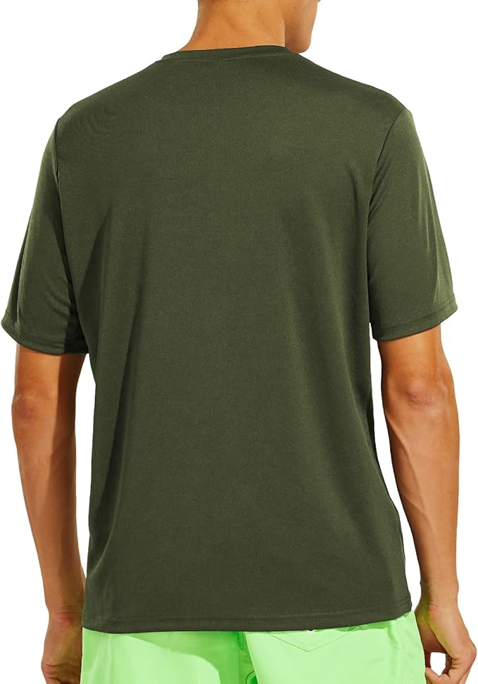 MIER Men's Quick Dry Workout Shirts Moisture Wicking Running Athletic Performance T-Shirts Recycled Polyester Top Tee
