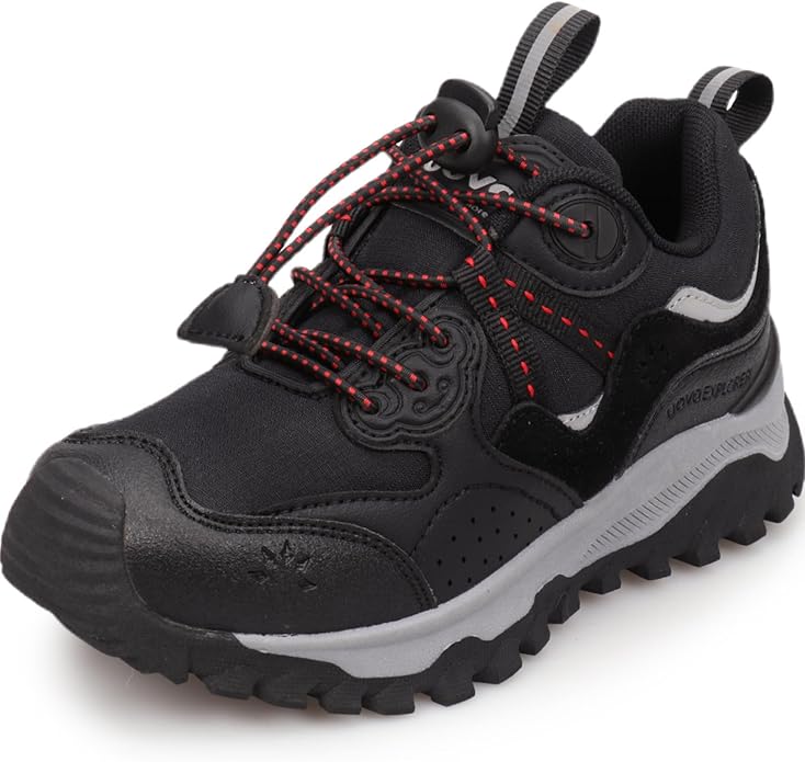 UOVO Boys Girls Hiking Shoes Kids Waterproof Running Trail Fashion Sneakers Breathable Lightweight Non-Slip Outdoor Walking Sports Shoe(Little/Big Kids)