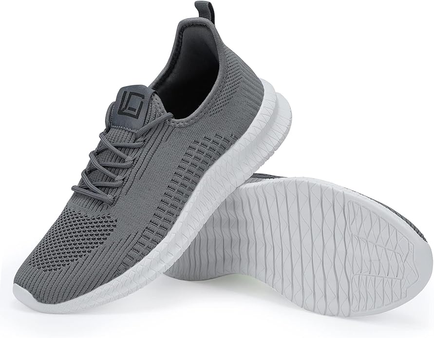 LCGJR Men's Running Shoes Ultra Lightweight Breathable Comfortable Walking Shoes Casual Fashion Sneakers Mesh Workout Shoes