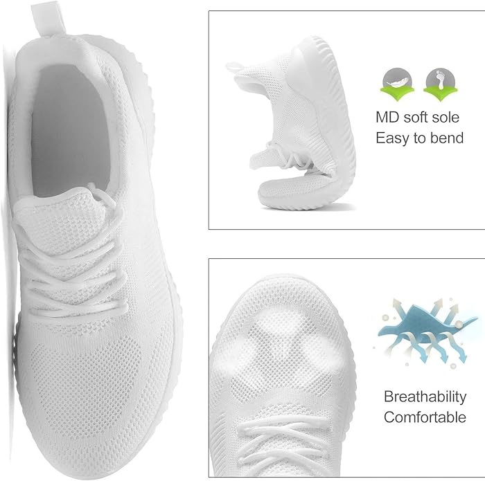 Men's Non Slip Running Shoes Ultra Light Breathable Casual Walking Shoes Fashion Sneakers Mesh Workout Sports Shoes