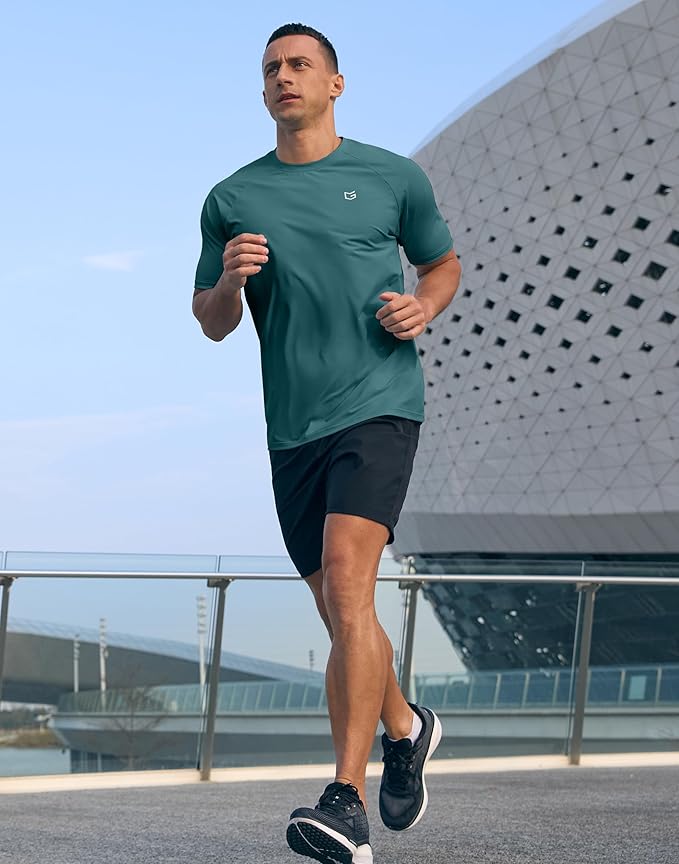 G Gradual Men's Workout Athletic T-Shirts Moisture Wicking Cooling Running Shirts Short Sleeve Performance Tee for Gym Tennis