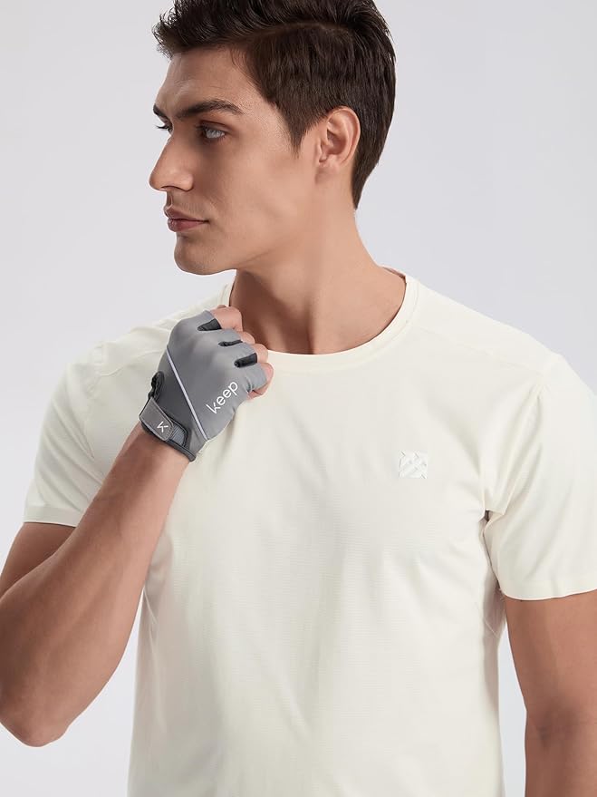 Mens Seamless Workout T-Shirts Lightweight Moisture Wicking Running Hiking Camping Tennis Pickleball Shirts for Men
