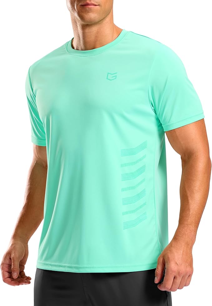 G Gradual Men's Workout Shirts Quick Dry Athletic Running T-Shirts Lightweight Moisture Wicking Short Sleeve Sports Gym Tops
