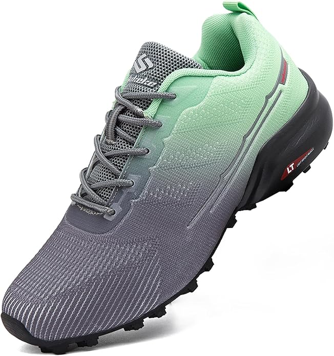 Men's Trail Running Shoes Lightweight Breathable Walking Hiking Sneakers Outdoor Athletic Tennis Cross Training Shoes