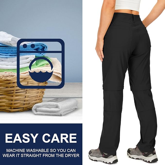 Women's Hiking Pants Convertible Zip Off Lightweight Quick Dry Outdoor Travel Camping Safari fising Pants