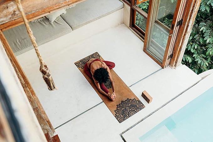 YOGA DESIGN LAB | The Cork Yoga Mat | Eco Luxury | Ideal for Hot Yoga, Power, Bikram, Ashtanga, Sweaty Workouts | Studio Quality | Includes Carrying Strap!