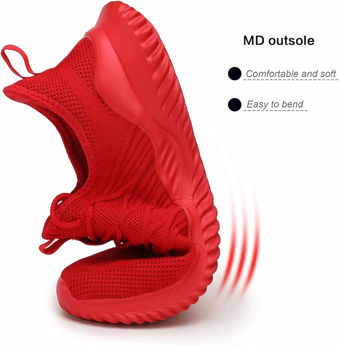 Mens Slip On Running Shoes Athletic Walking Trainers Lightweight Breathable Mesh Tennis Sneakers