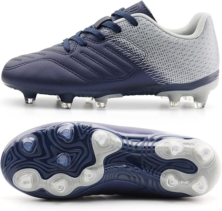 brooman Kids Soccer Cleats Boys Girls Athletic Outdoor Football Shoes