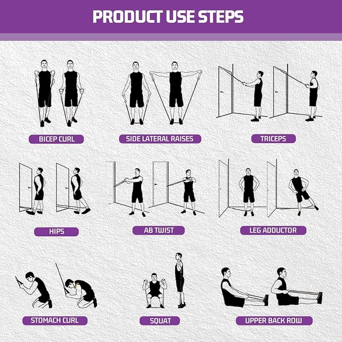 VEICK Resistance Bands, Exercise Bands, Workout Bands, Resistance Bands for Working Out with Handles for Men and Women, Exercising Bands for Fitness Weights Work Out at Home