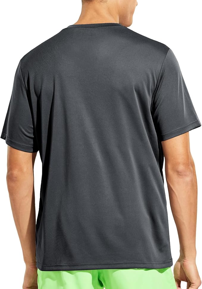 MIER Men's Quick Dry Workout Shirts Moisture Wicking Running Athletic Performance T-Shirts Recycled Polyester Top Tee