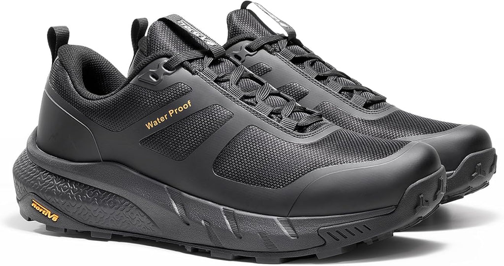 NORTIV 8 Men's Waterproof Hiking Shoes Lightweight Trekking Walking Fashion Sneakers with Arch Support for Camping Tennis Outdoor Training StreamRunner