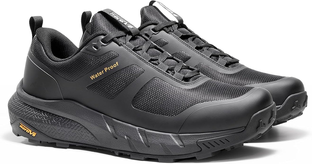 NORTIV 8 Men's Waterproof Hiking Shoes Lightweight Trekking Walking Fashion Sneakers with Arch Support for Camping Tennis Outdoor Training StreamRunner