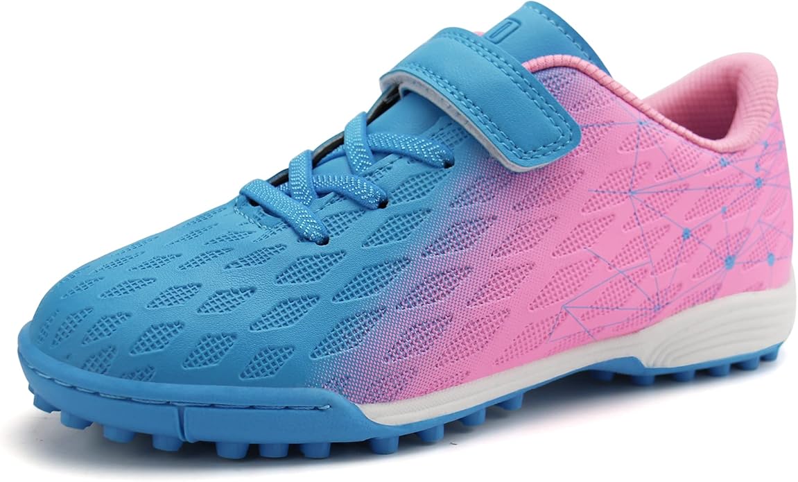 brooman Kids Indoor Soccer Shoes Boys Girls Soccer Cleats Athletic Turf Shoes