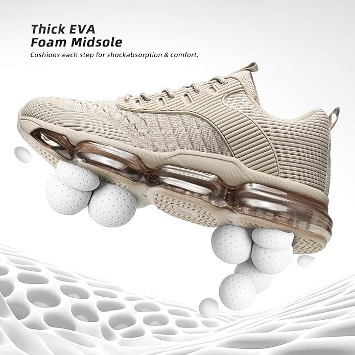 Mens Running Shoes Air Low Top Comfort Walking Lace Up Sneakers Breathable Fashion Tennis Sport Gym Fitness Cross Trainers