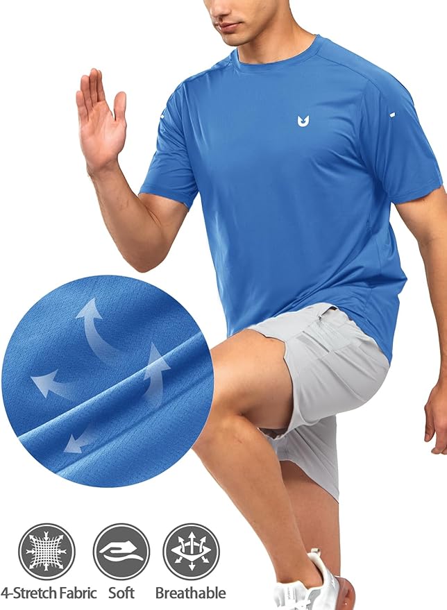 NORTHYARD Men's Athletic Running T-Shirts Quick Dry Workout Shirts Short-Sleeve Sports Gym Tee Tops Performance Activewear