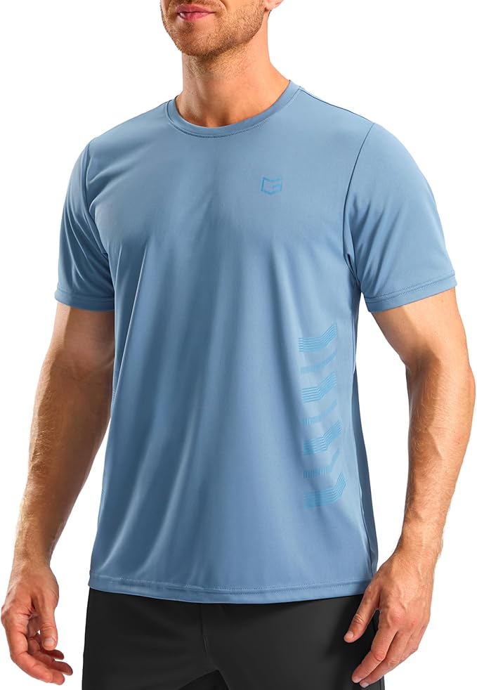 G Gradual Men's Workout Shirts Quick Dry Athletic Running T-Shirts Lightweight Moisture Wicking Short Sleeve Sports Gym Tops