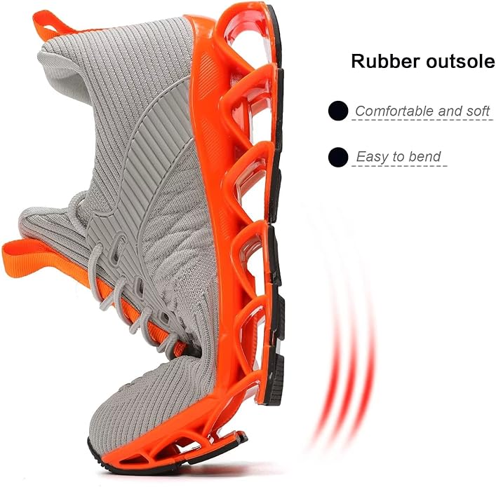 Men's Slip on Walking Running Shoes Blade Tennis Casual Fashion Sneakers Comfort Non Slip Work Sport Athletic Trainer