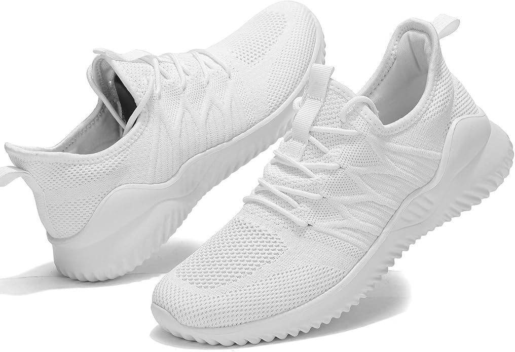 Mens Slip On Running Shoes Athletic Walking Trainers Lightweight Breathable Mesh Tennis Sneakers