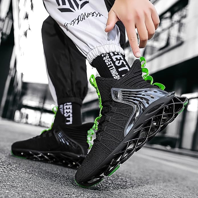 Hello MrLin Men's Running Shoes Non Slip Athletic Tennis Walking Blade Type Sneakers Hip Hop