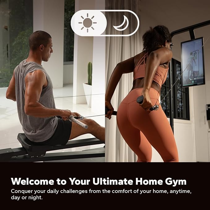 Gym Monster Smart Home Gym, Multifunctional Strength Training Machine, Smith Machine Power Cage Workout Station, Squat Rack Cable Machine, Full Body Fitness Equipment for Home Workout