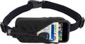 SPIbelt Running Belt for Women Men, Phone Holder for Running, Running Fanny Pack, Holder for Phone, Running Waist Pack, Adjustable Waist, [Fits All Phones]. No Logo Band, Black with Black Zipper