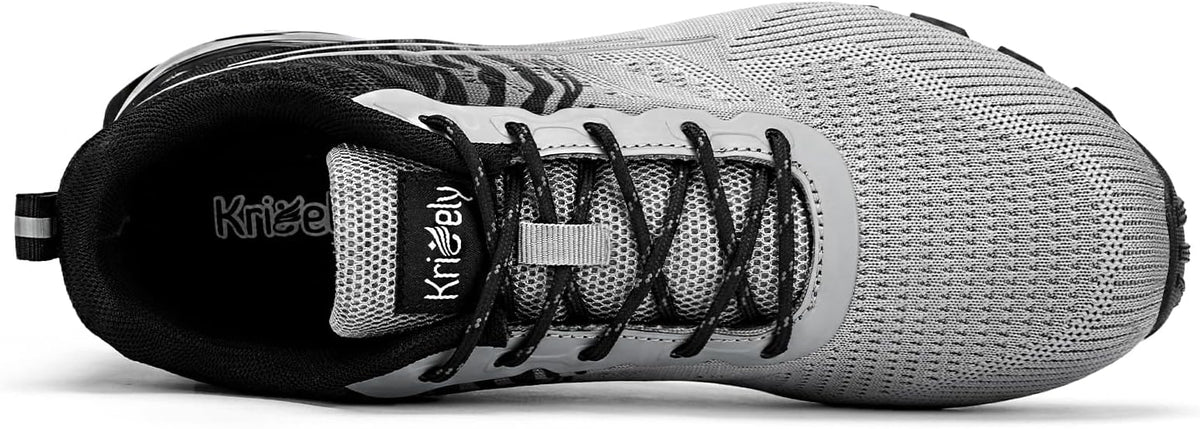 Kricely Men's Trail Running Shoes Fashion Walking Hiking Sneakers for Men Tennis Cross Training Shoe Outdoor Snearker Mens Casual Workout Footwear