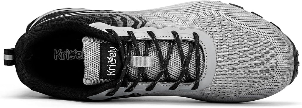 Kricely Men's Trail Running Shoes Fashion Walking Hiking Sneakers for Men Tennis Cross Training Shoe Outdoor Snearker Mens Casual Workout Footwear