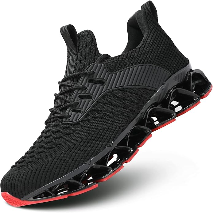 Men's Slip on Walking Running Shoes Blade Tennis Casual Fashion Sneakers Comfort Non Slip Work Sport Athletic Trainer