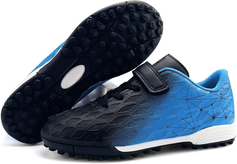 brooman Kids Indoor Soccer Shoes Boys Girls Soccer Cleats Athletic Turf Shoes