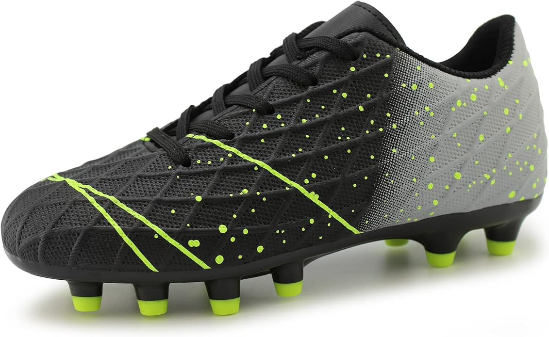 Tobfis Kids Athletic Outdoor Firm Ground Soccer Cleats Shoes(Toddler/Little Kid/Big Kid)